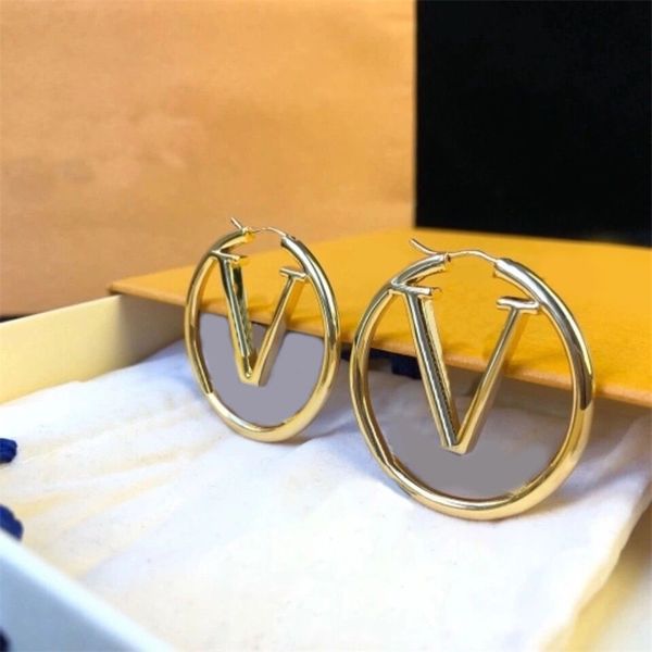

fashion hoops earrings designer for women wedding engagement jewelry mens luxury earring valentines day party gifts plated gold hoop earings, Golden;silver