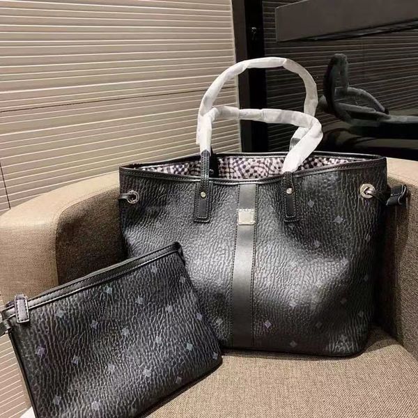 

2pcs women bags luxurys handbags ladies designer composite bags lady clutch bag shoulder tote female purse wallet handbag mm size 001