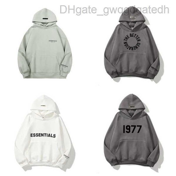 

men's ess luxury sweatshirts jackets hoodies men women letter essentials pullover hooded street hip hop sweatshirt sweater hoodie casua, Black