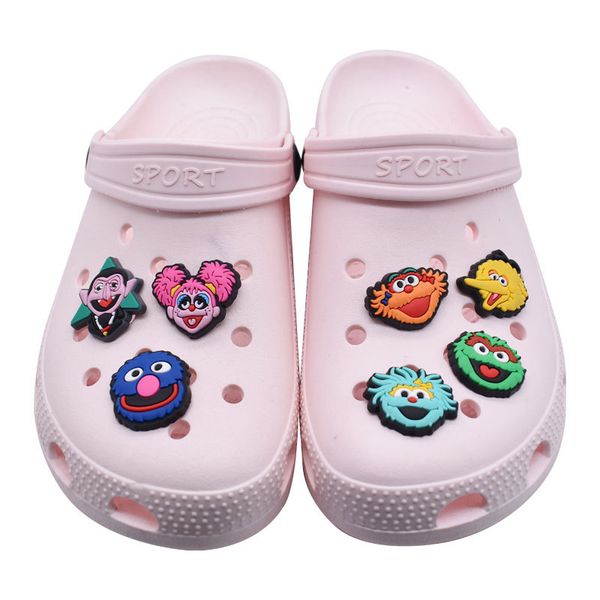 

anime charms wholesale childhood memories seasame street cute cartoon charms shoe accessories pvc decoration buckle soft rubber clog charms, Blue