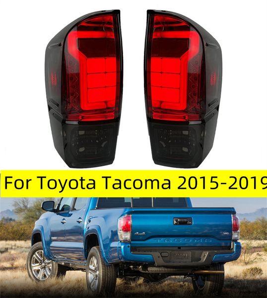 

car tail lights for toyota tacoma 20 16-20 19 taillights led drl running fog lights rear parking light