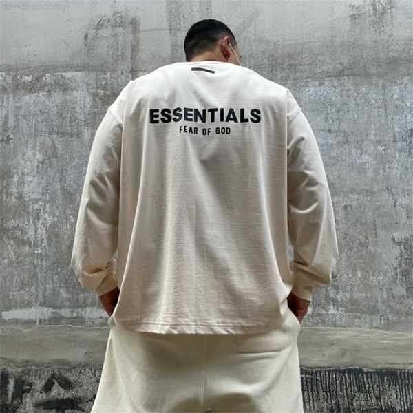 

hoodie sweatshirt new double line essentials high street loose long sleeve stereo printed sweatshirt for men's american pullover, Black