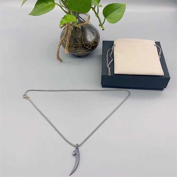 

ox fashion men designer chain necklace personalized luxury horn jewelry pendant for men birthday anniversary gift necklaces, Silver