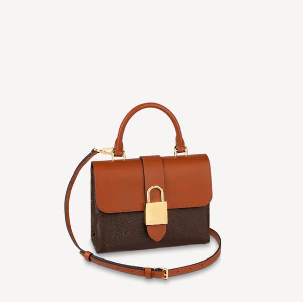

vintage m44322 locky bb clutch flap satchel bags luxury designer pochette women's men classic magnetic padlock handbag real leather tot