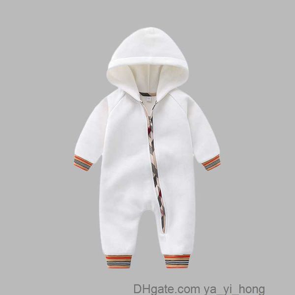 

kids designer rompers autumn winter newborn fleece thickening sweater baby boy girl long sleeve cotton clothes hooded jumpsuits yayihong, Blue