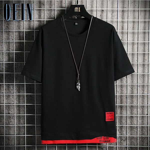 

men's t-shirts fashion short sleeve o neck solid t-shirt men 2022 summer cotton casual clothes tees tshirt plus asian size 4xl streetwe, White;black