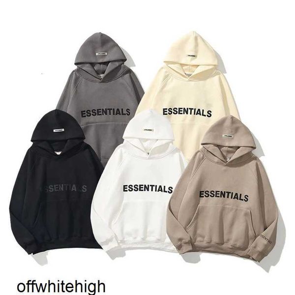 

hoodie sweatshirt essentials new multi thread sweater jacket tide brand letter men's and women's hoodie, Black;brown