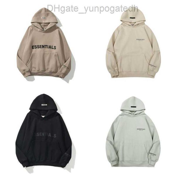 

sweatshirts luxury men's essentials jackets ess hoodies men women letter pullover hooded fashion hip hop sweatshirt sweater hoodie casu, Black