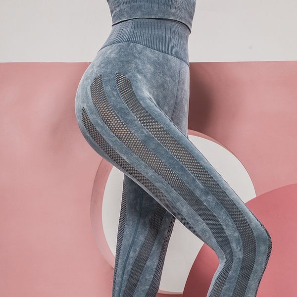 

women's leggings pants new seamless high bounce sports leggings breathable mesh, Black;white