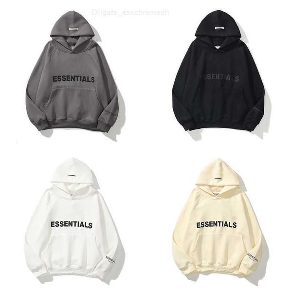 

luxury men's sweatshirts ess jackets hoodies men women letter essentials pullover hoodie hooded hip hop loose sweater casual sweatshir, Black