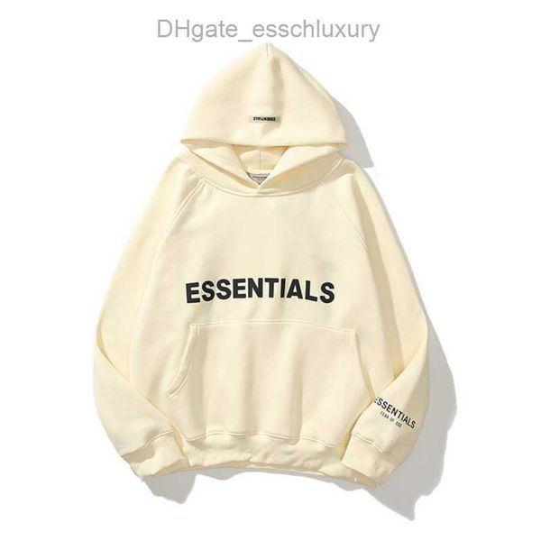 

ess men's sweatshirts luxury jackets hoodies men women letter essentials pullover hoodie hooded hip hop loose sweater casual sweatshir, Black