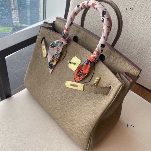 

designer bags birkin handbags herme 2022 new head leather bag womens temperament litchi pattern platinum large capacity hand ha have logo ha