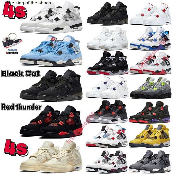 

2023 og jumpman 4 4s basketball shoes university blue black cat white oreo cement pure sail red thunder cool grey purple shimmer men women o