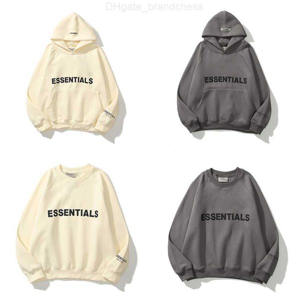 

ess luxury men's sweatshirts jackets hoodies men women essentials chest letter sweater sportswear hooded casual pullover couple sweats, Black;brown
