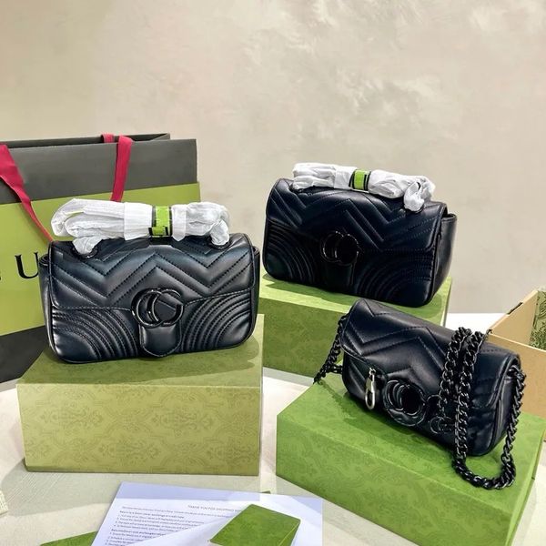 

handbag messenger bag luxury brand fashion square classic flap wallet ladies leather designer chain bags