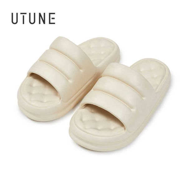 

slipper utune eva sofa slides soft women thick solemuteindoor slippers white anti-slip sandals men summer platform women shoes bath t230104, Black;grey