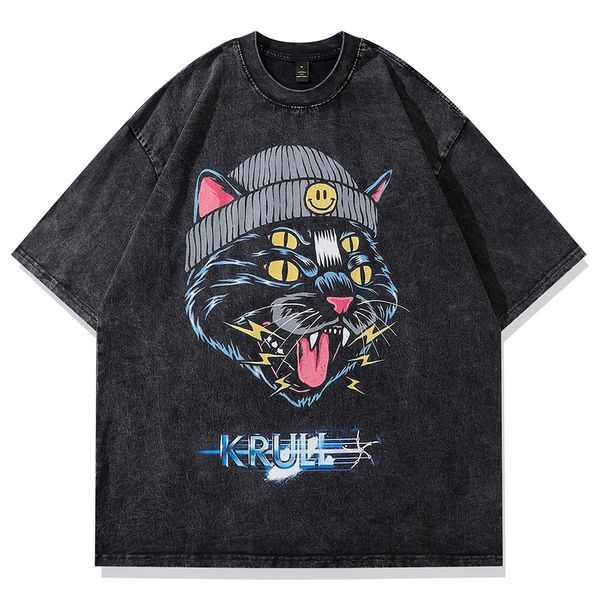

2023 hip hop t shirts men's plus tees t shirt cartoon print clothes graphic streetwear cotton, Black;brown