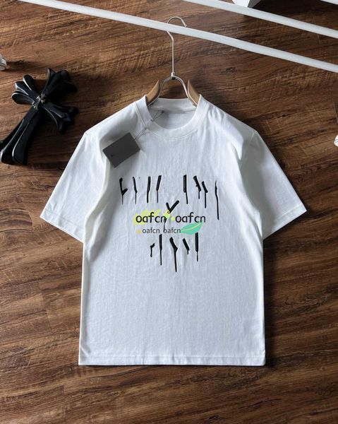 

fjxpclothes fjxpmen's designer men's t-shirts luxury co branded summer clothes round neck short sleeves outdoor breathable cotton, White;black