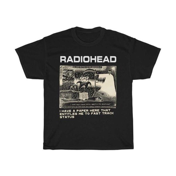 

men's t-shirts radiohead t shirt men fashion summer cotton t-shirts kids hip hop arctic monkeys tees women rock boy camisetas hombre, White;black