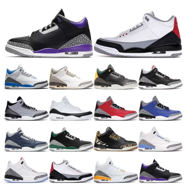 

3 mens jumpman 3s basketball shoes cardinal red pine green patchwork cement tinker varsity royal pure fragment size 36-48 2023