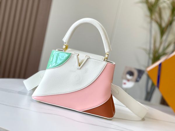 

leather fashion one shoulder bags brand luxury women bag designer bag tote large capacity purse lacquer crossbody winter patchwork color wal