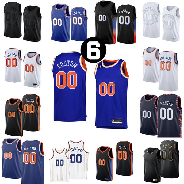 

custom 2022-23 new printed basketball jerseys 4 derrick 9 rj 30 julius rose barrett randle 13 evan fournier 1 obi in0 cam reddish 6 quentin, Black;red