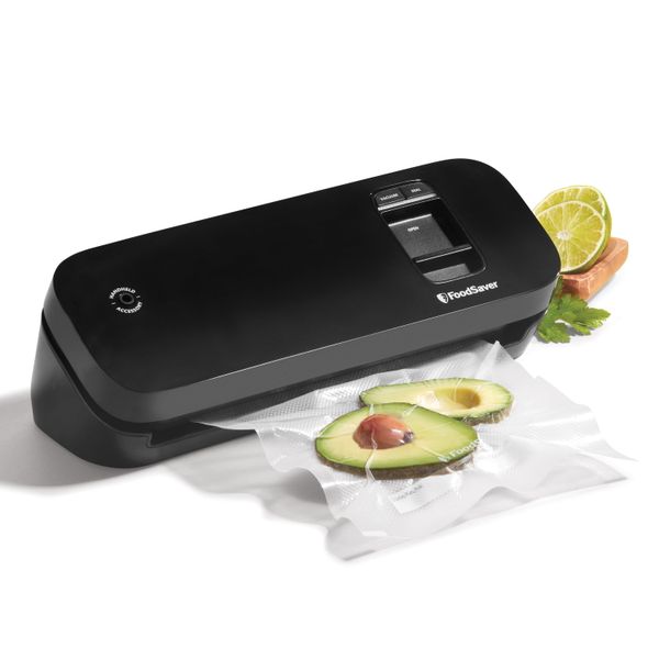 

foodsaver space saving food vacuum sealer perfect seal black