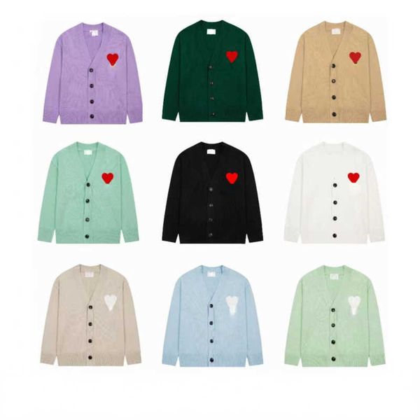 

designer knitted sweater fashion love embroidery cardigan coat loose v-neck sweaters casual knittedshirt, White;black