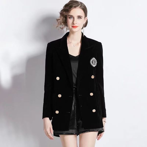 

fashion women suit designer clothes blazer with full letters spring new released a12, White;black