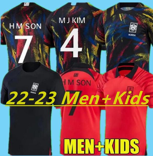 

2022 south korea soccer jerseys home away son hwang kim jeong sung lee kwon 2023 black training football shirts 22 23 national team long sle, Black;yellow