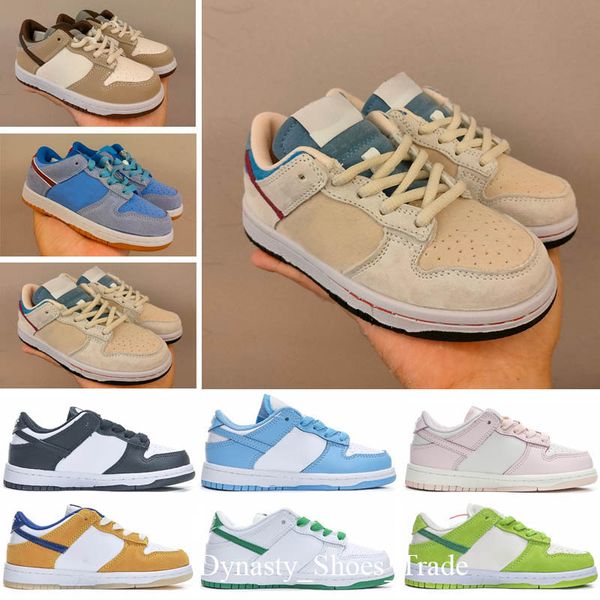 

designer sb low kids skate casual shoes chunky grey georgetown midas atlas lost unc coast chicago black white laser orange trainers 24-35