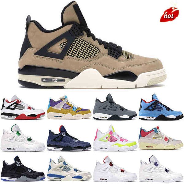 

2023 jumpman og sport basketball shoes men 4s 4 oreo pure money comfortable grey royalty university red union guava lemon thunder mens train, Black