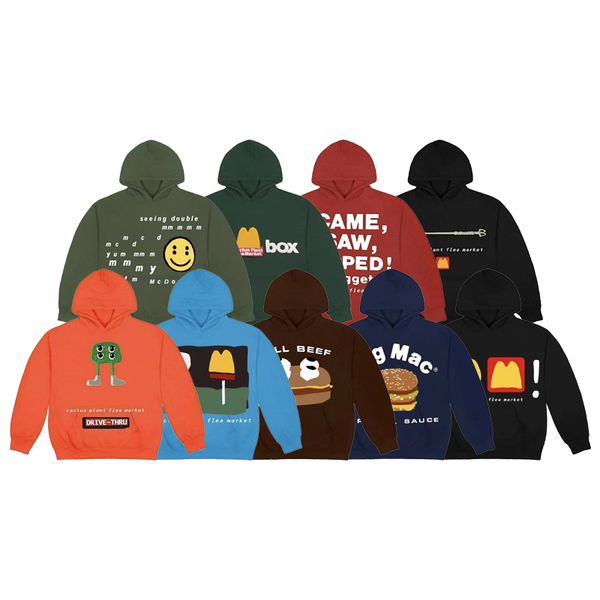

men's hoodies sweatshirts luxury mens hoodie designer kanyes classic wests cpfm mcdonalds name peace printed men womens yzys pullover s, Black