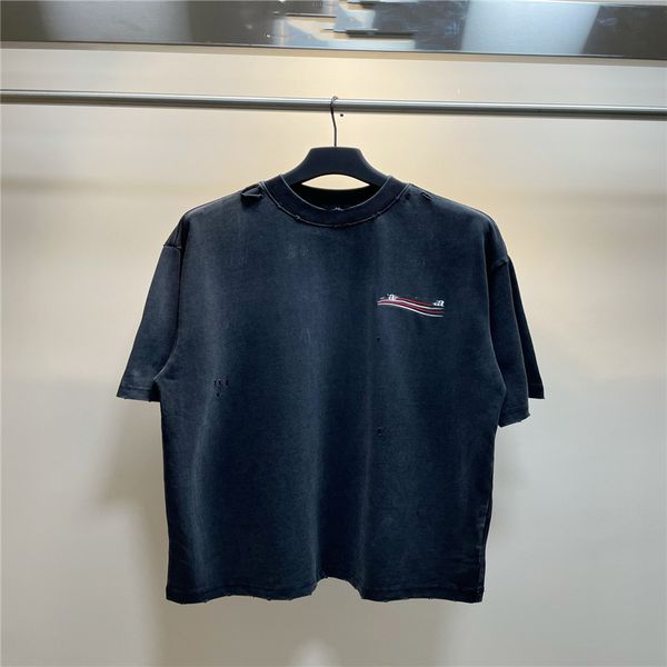 

men's t-shirt 2023 balencaigaity fashion design t-shirts womencotton wrinkle proof printed letter casual couple clothing 07-06, White;black