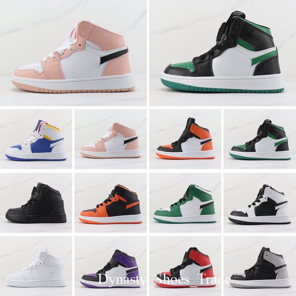 

1s kids basketball shoes sneaker lost found gorge green starfish bred patent dark mocha grey fog denim silver newstalgia shadow men women tr, Black