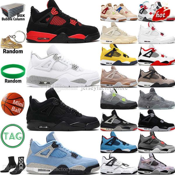 

2023 jumpman og oreo sail black cat 4 4s mens basketball shoes university blue fire red thunder white cement bred taupe haze grey lighnting