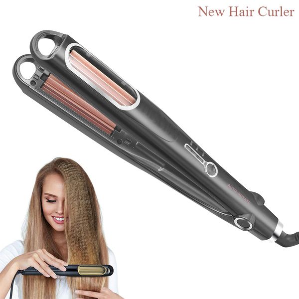 

curling irons corrugated effect hair curler keratin protein automatic corn splint ceramic fluffy and long lasting hold wave maker styling to
