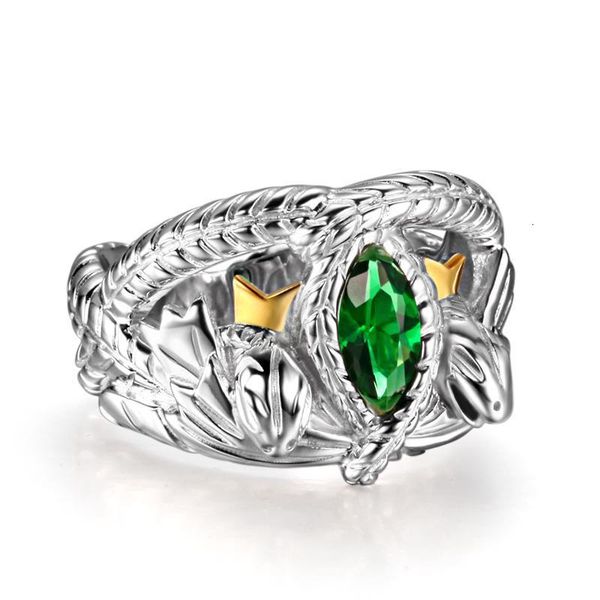 

solitaire ring lotr 925 sterling silver aragorn of barahir wedding fashion men jewelry gift 230103, Golden;silver