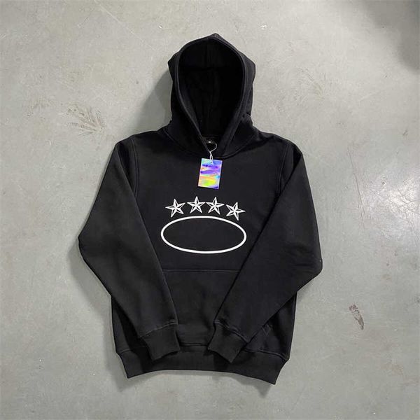 

men tracksuit 4 star anniversary hoodie joggers set uk high streetwear 1 1 quality women sportswear size xs-xl, Black