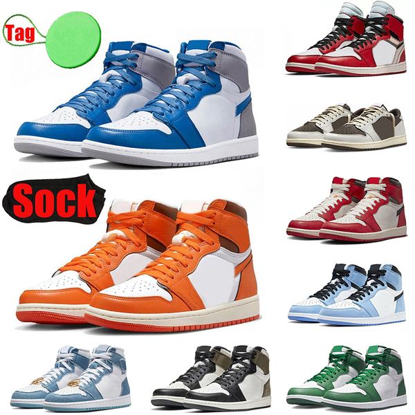 

mens 1 basketball shoes designer jumpman 1s low fashion reverse dark mocha chicago lost and found true university blue patent bred panda men