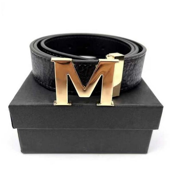 

2023 m luxury designer belt g buckle fashion genuine leather women belts for men letter double big gold classical 105-125cm, Black;brown