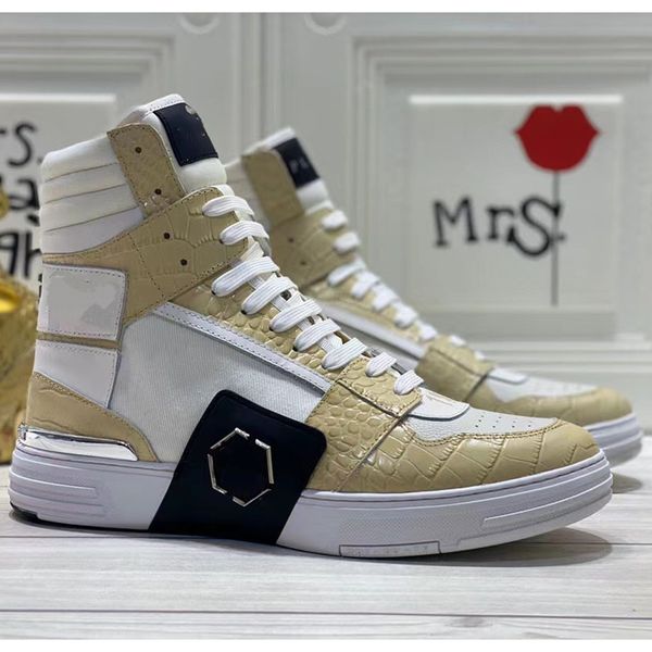

luxury designer shoes casual sneakers breathable mesh stitching metal elements are size38-45 hm3143, Red;white