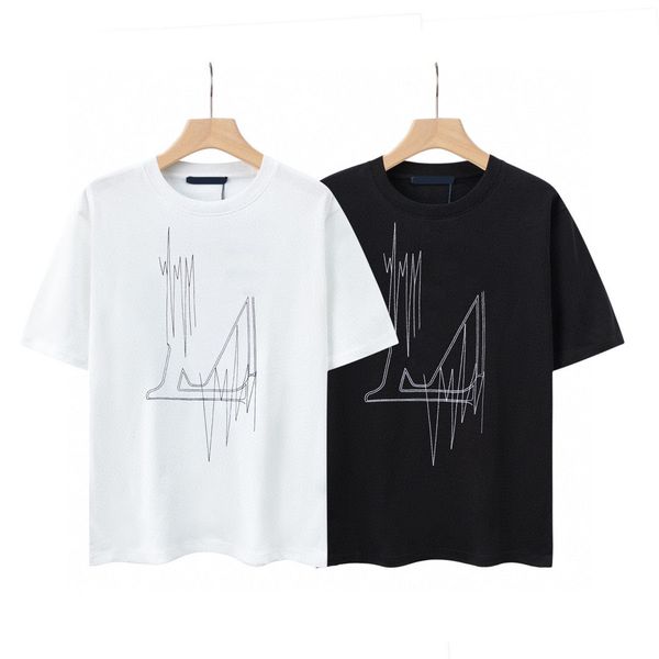 

men's plus tees & polos round neck embroidered and printed polar style summer wear with street pure cotton fqef, Black;brown