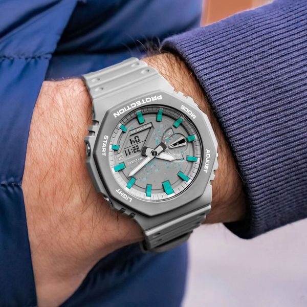 

wristwatches men s watch 2100 sport quartz digital alloy dial detachable assembled led full function work waterproof world time 230103, Slivery;brown