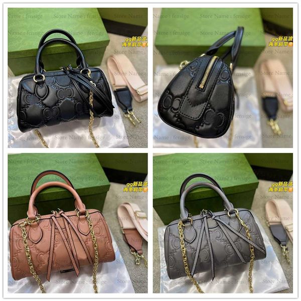 

22s matelasse embossed bostons bags leather fashion crossbody bag chain shoulder bag designer handbag187s