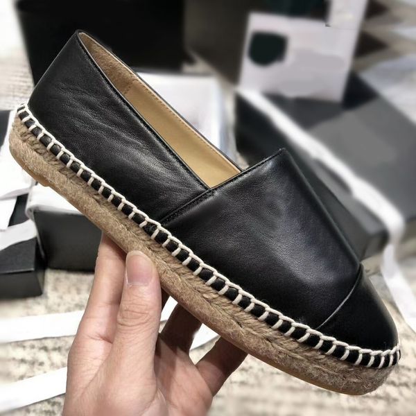 

luxurys dress shoes women espadrilles summer ladies flat beach half slippers fashion woman loafers fisherman canvas shoe size 35-42, Black