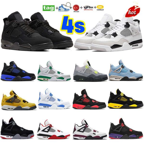 

2023 jumpman og jumpman 4 basketball shoes designer 4s mens women sneakers with box military black cat game royal university blue red thunde