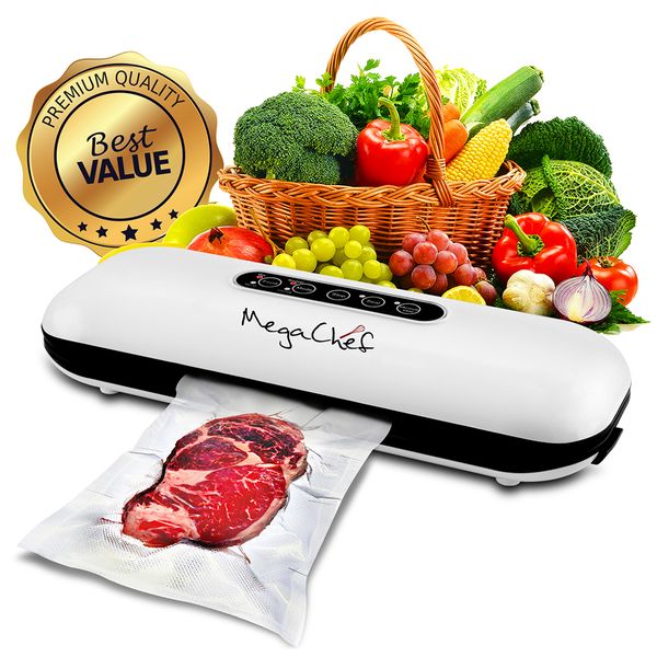 

megachef vacuum sealer and foodsaver vacuum packing machine with extra bags included