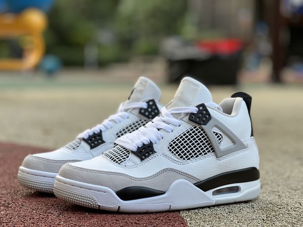 

2023 jumpman 4 military black basketball shoes 4s white black neutral grey men women sports sneakers with box size eu36-47.5