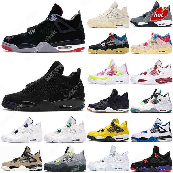 

2023 jumpman og 7-13 dropshipping 4s desert moss basketball shoes for men women 4 university blue #58 taupe haze bred sail court purple mens, Black